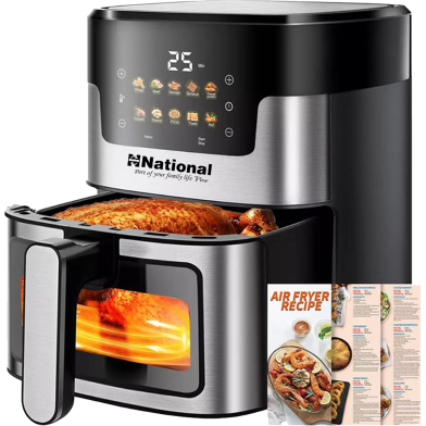 National Air Fryer 12Ltr with Clear Window View and Internal Light