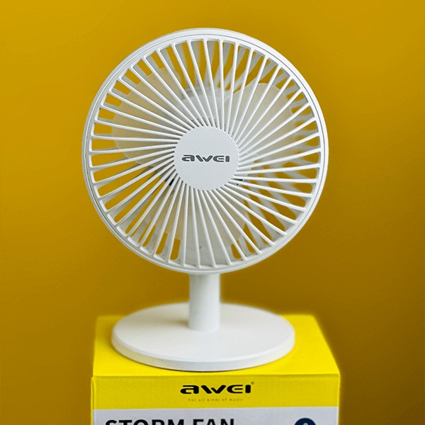 Awei F21 Mini Rechargeable Fan - White Color