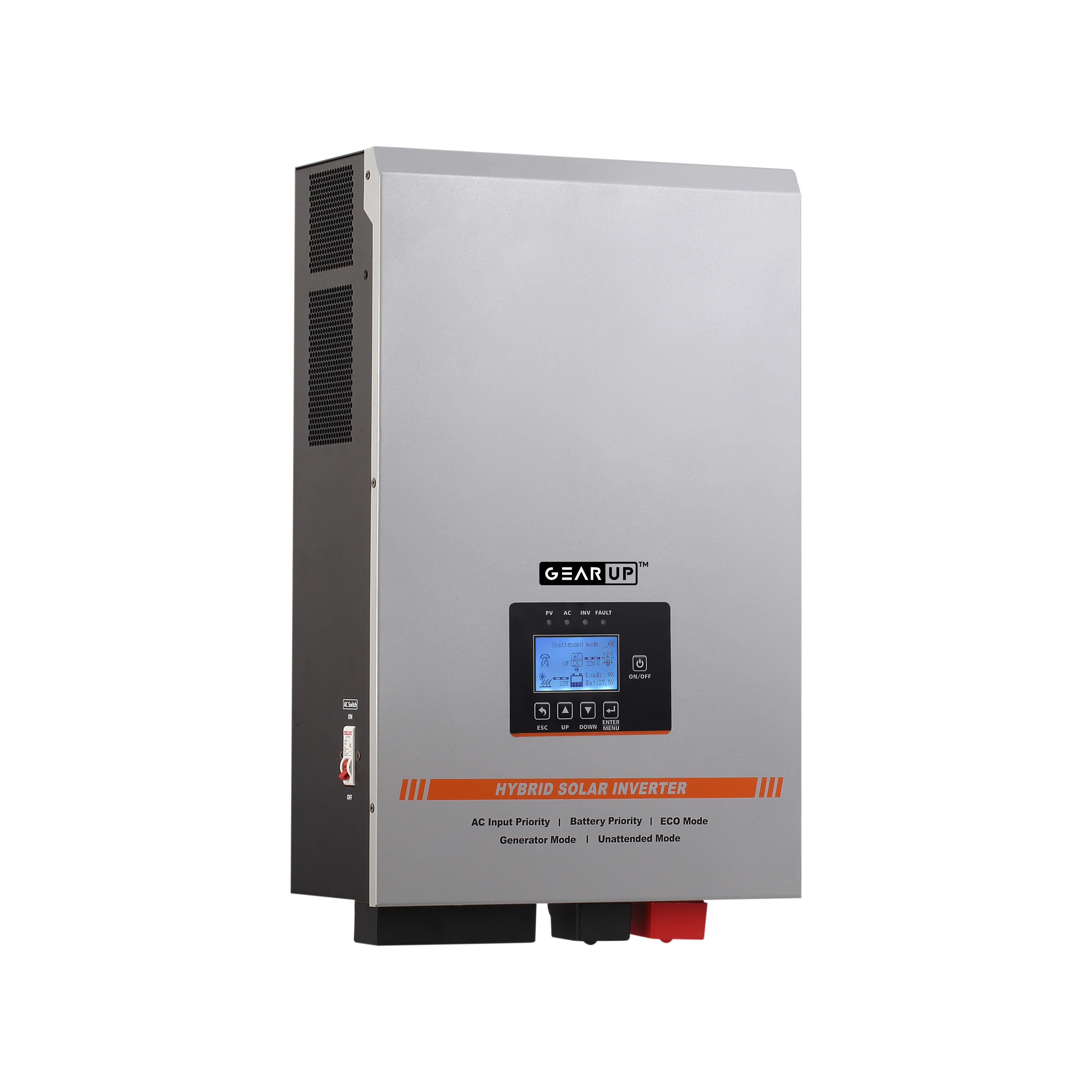 GearUP 10KW (Surge Load 30KW), 48V Low Frequency Off- Grid Hybrid Solar Inverter (Solar 60V-150V, 5600W) - GTG10K48M100