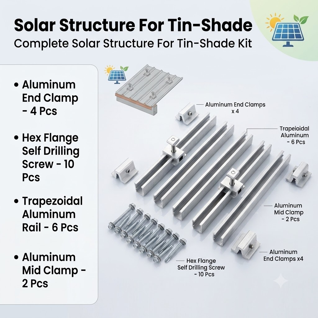 Solar Structure for Tin-Shade (for 2 Solar Panel)