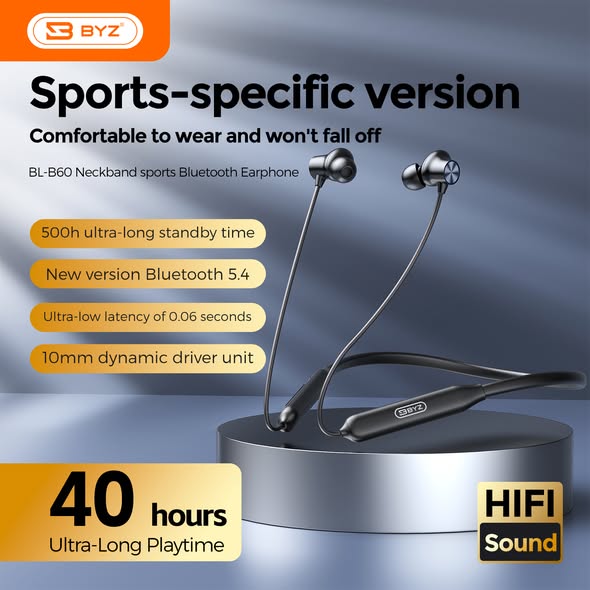 BYZ BL-B60 Neckband Headphones
