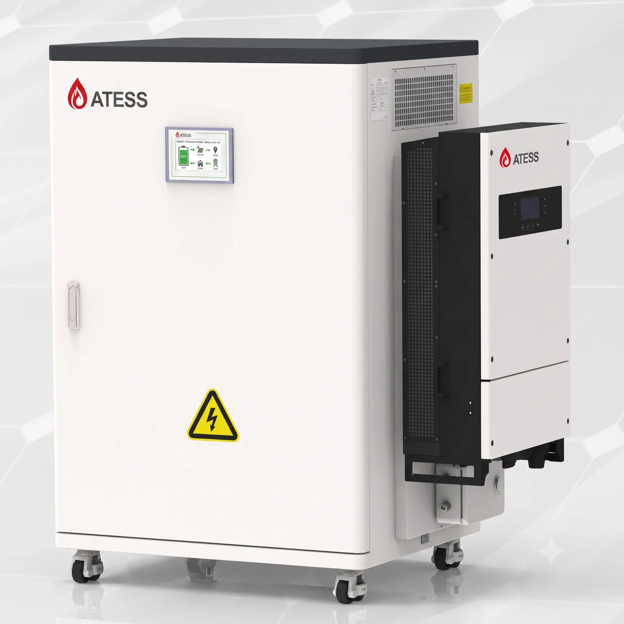ATESS 50kW Three-phase All-in-one Inverter (HPS50000TL) &amp; 60kWh Battery Bank (BC55RPB)