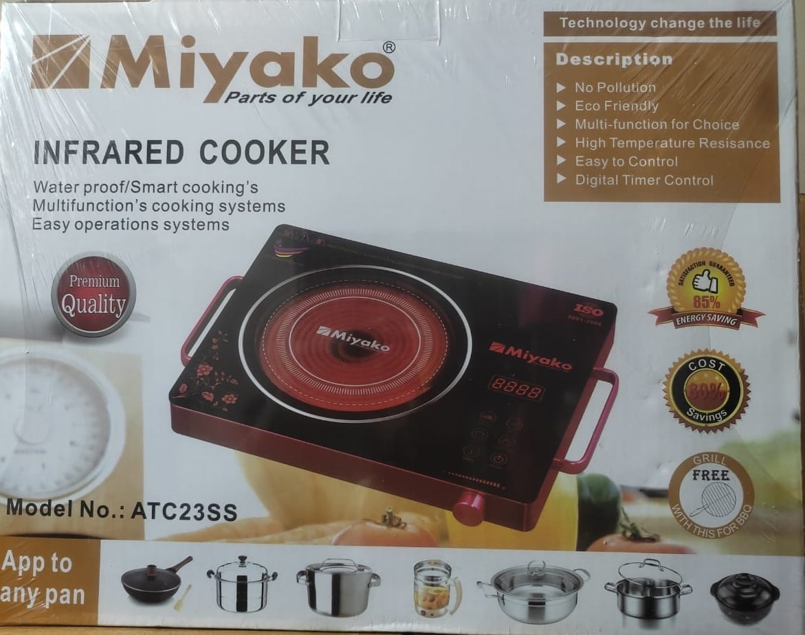 Miyako Infrared Cooker ATC-23SS (ANY PAN) Mixed-ATC23SS