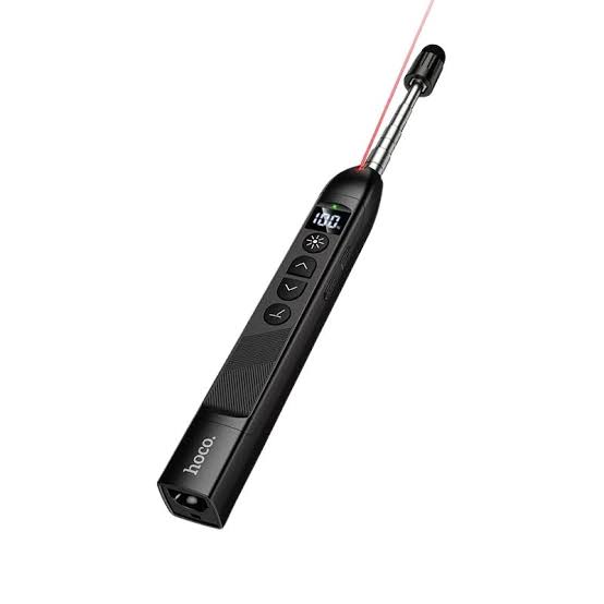 HOCO GM205 3-in-1 Wireless Presentation Remote – Red Laser, Extendable Pointer, Stylus Pen (USB &amp; Type-C Receiver)