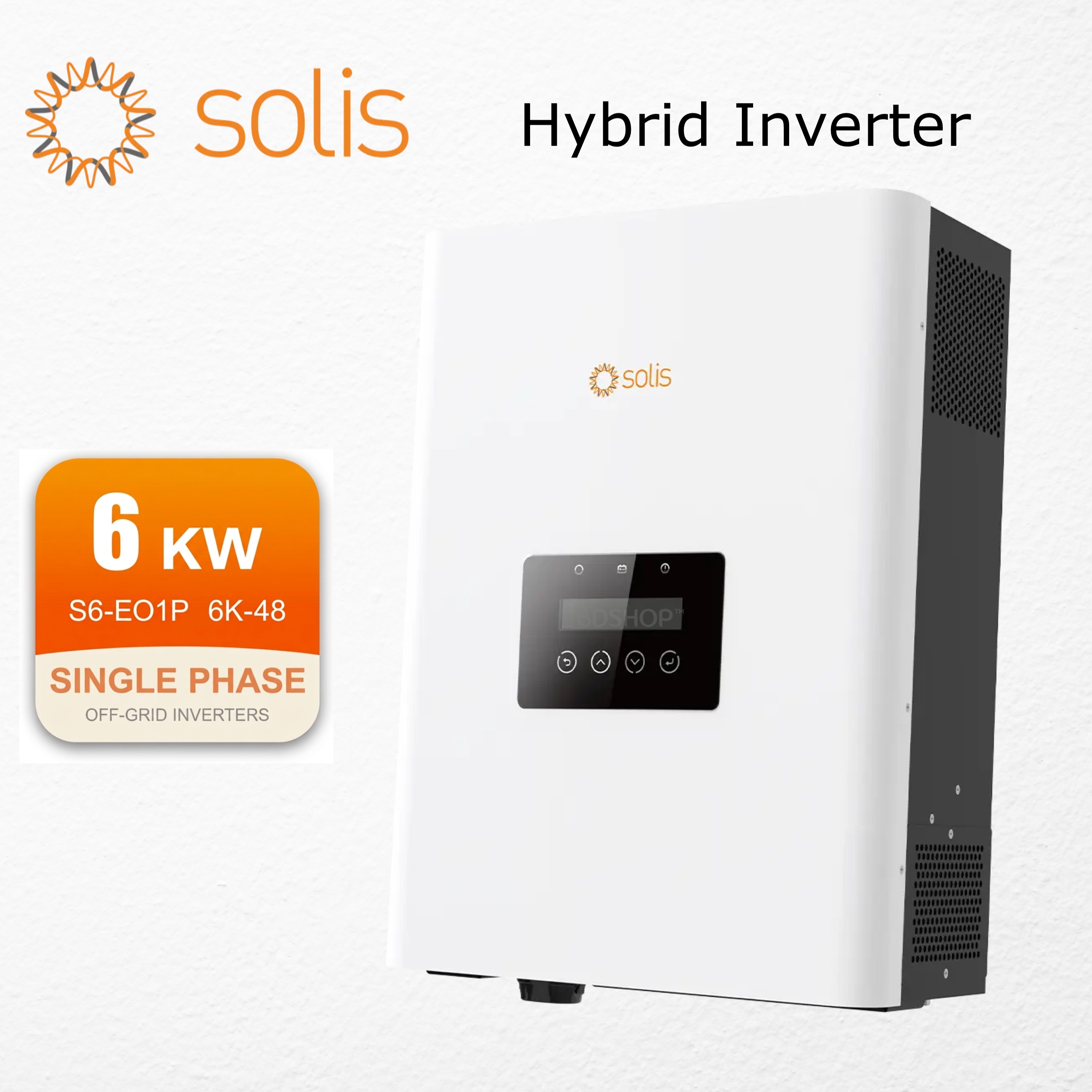 Solis 6kW Off Grid Hybrid Inverter (Single Phase, S6-EO1P 6K-48, WiFi Dongle Included)