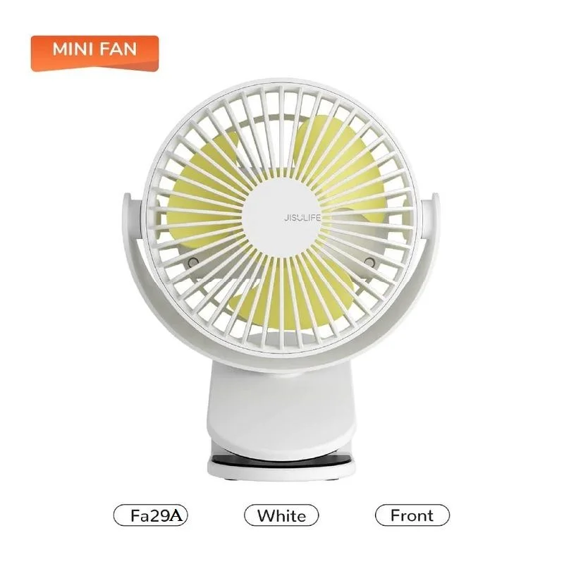 JISULIFE FA29A Mini Portable 3-in-1 Combo Clip-on Rechargeable Fan