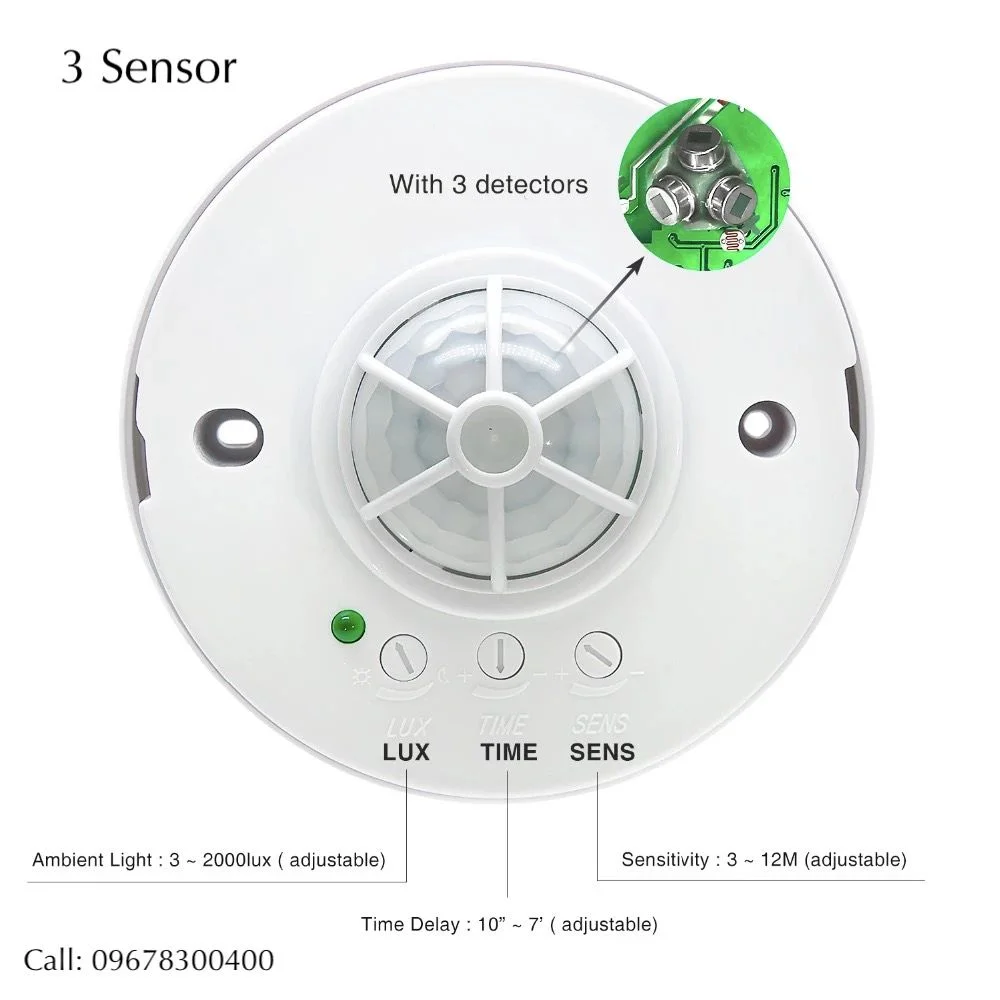 Automatic Infrared PIR Motion Sensor Switch for Light/Fan (110V~220V, AC)