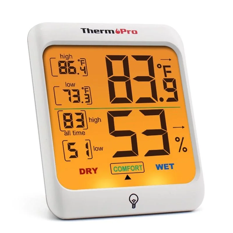 Digital Humidity &amp; Temperature Monitor with Touchscreen Backlight- (ThermoPro TP53 )