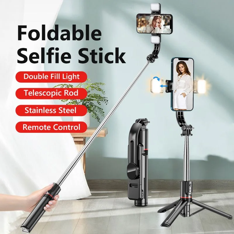 New L13D Bluetooth Selfie Stick with  Double Fill Light