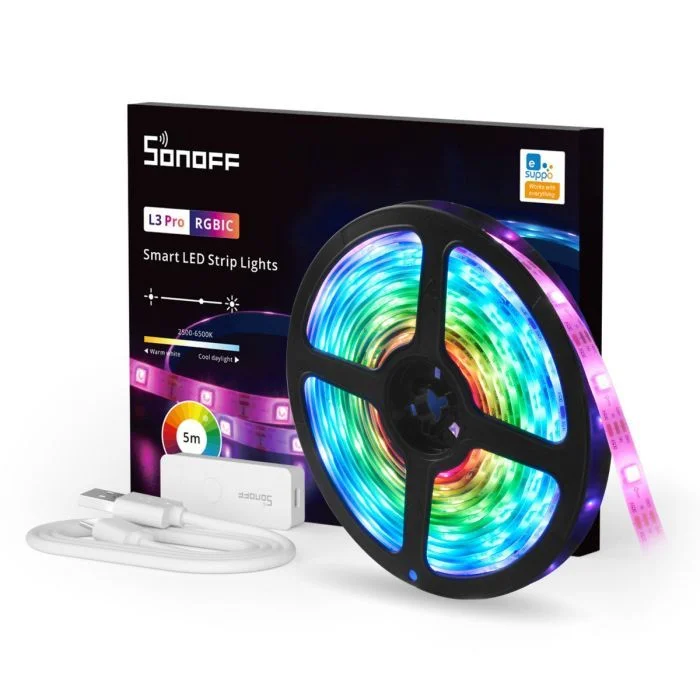 SONOFF L3 Pro RGBIC Smart LED Strip Lights 5M Without Adapter