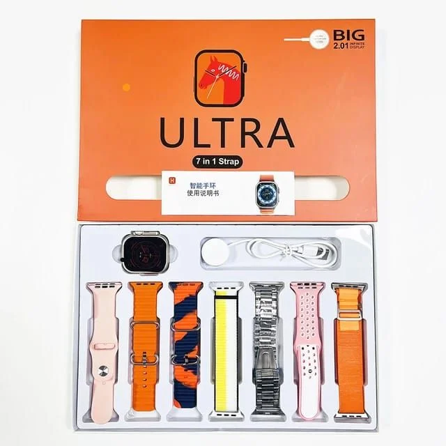 Ultra 7 in 1 Strap Smart Watch ? Strap Color Multiple