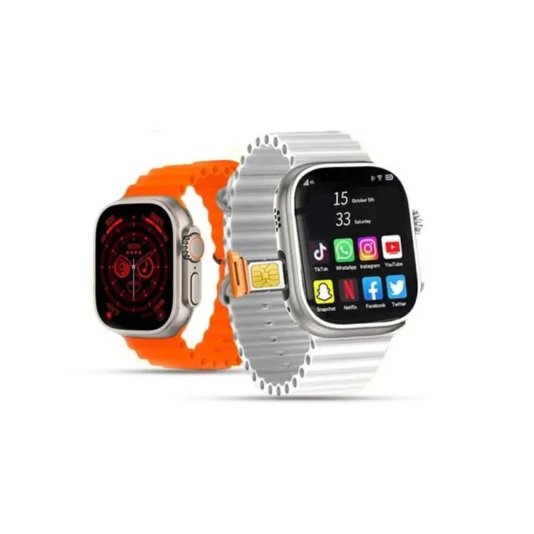 X8-E Ultra 4g Android Smart Watch- Orange Color