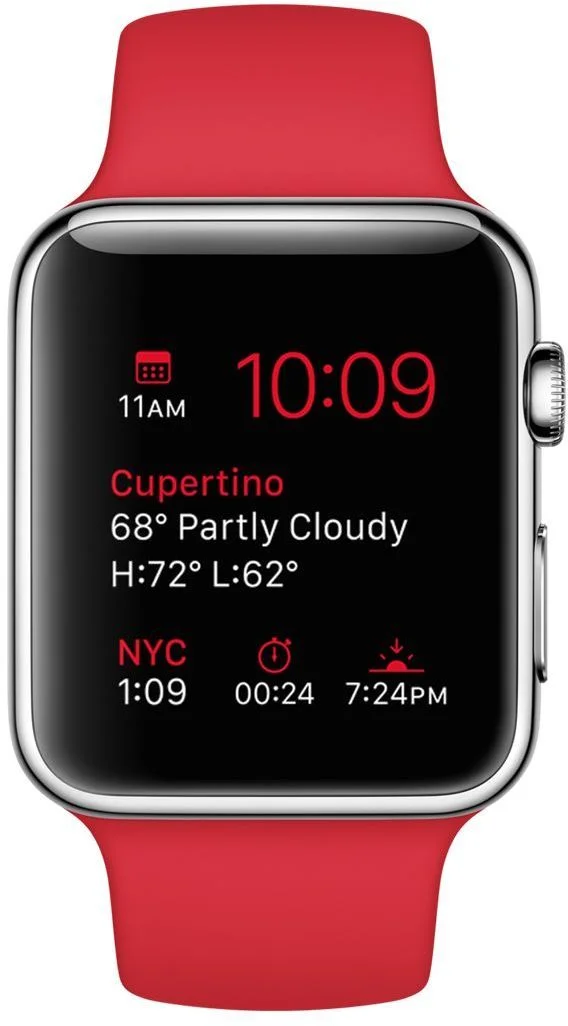 Apple Red Sport Band Watch (MLLE2)