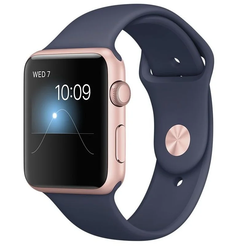 Apple Watch 2 - 42mm Rose Gold with Midnight Blue Sports Band