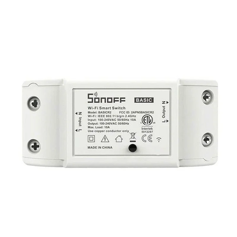 SONOFF Basic R2 - WiFi Switch to Schedule, ON or OFF Fan, Light, TV, Mobile Charger Control with Smartphone