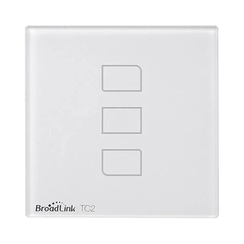 Broadlink TC2 Wifi 3 Gangs Touch Switch Panel (Touch + Mobile App Controlled)