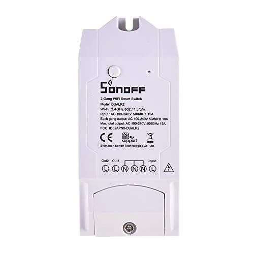 Sonoff Dual R2 WiFi Smart Switch, WiFi Wireless Smart Switch 2 Gang