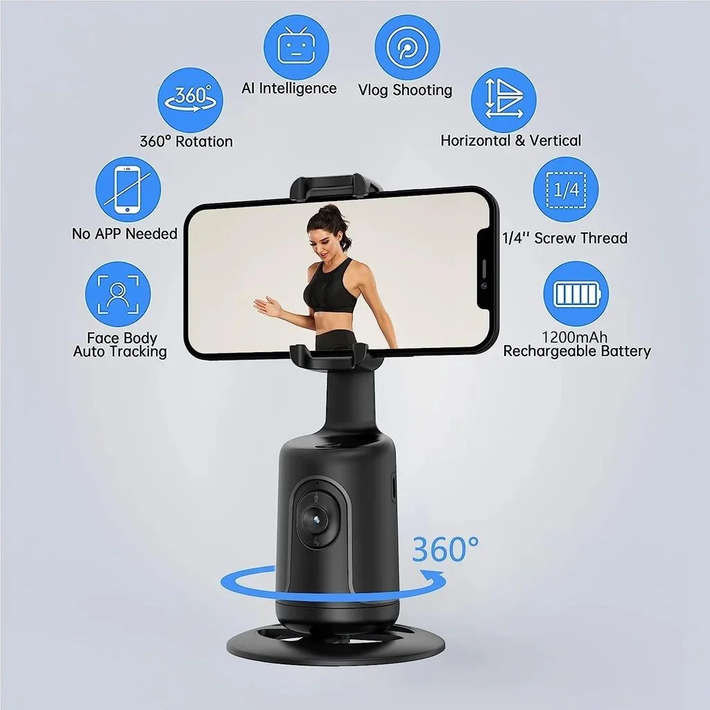 Yesido Auto Face Tracking Tripod Phone Camera Mount Holder ? Black