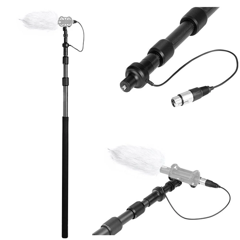 Boom Pole for Microphone with Internal XLR Cable (BOYA, BY-PB25)