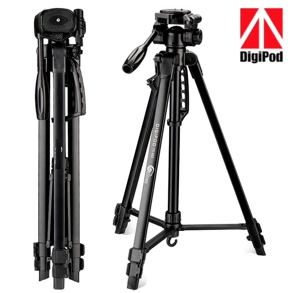 Digipod 5.8 Feet Camera Tripod (TR-472) Suitable To Mobile, Mirrorless Camera, DSLR
