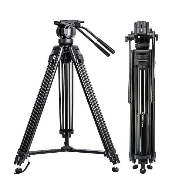 Zomei VT666 Professional Camera Video Tripod with Fluid Pan Head