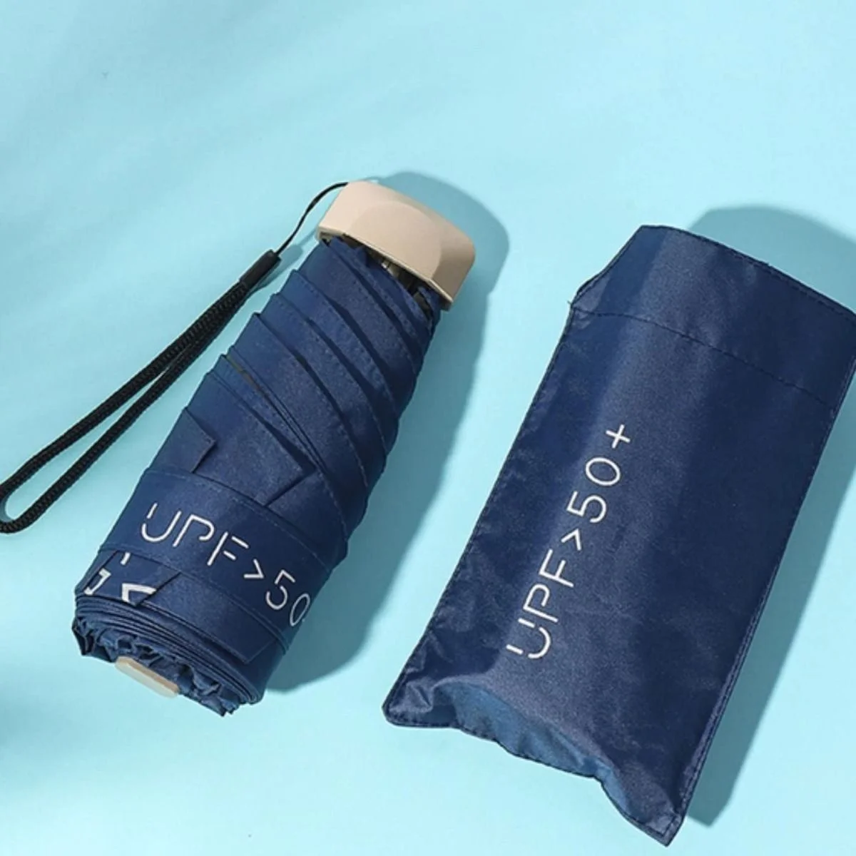 UPF>50+ Mini Phone Size Pocket Anti UV Portable Folding Umbrella