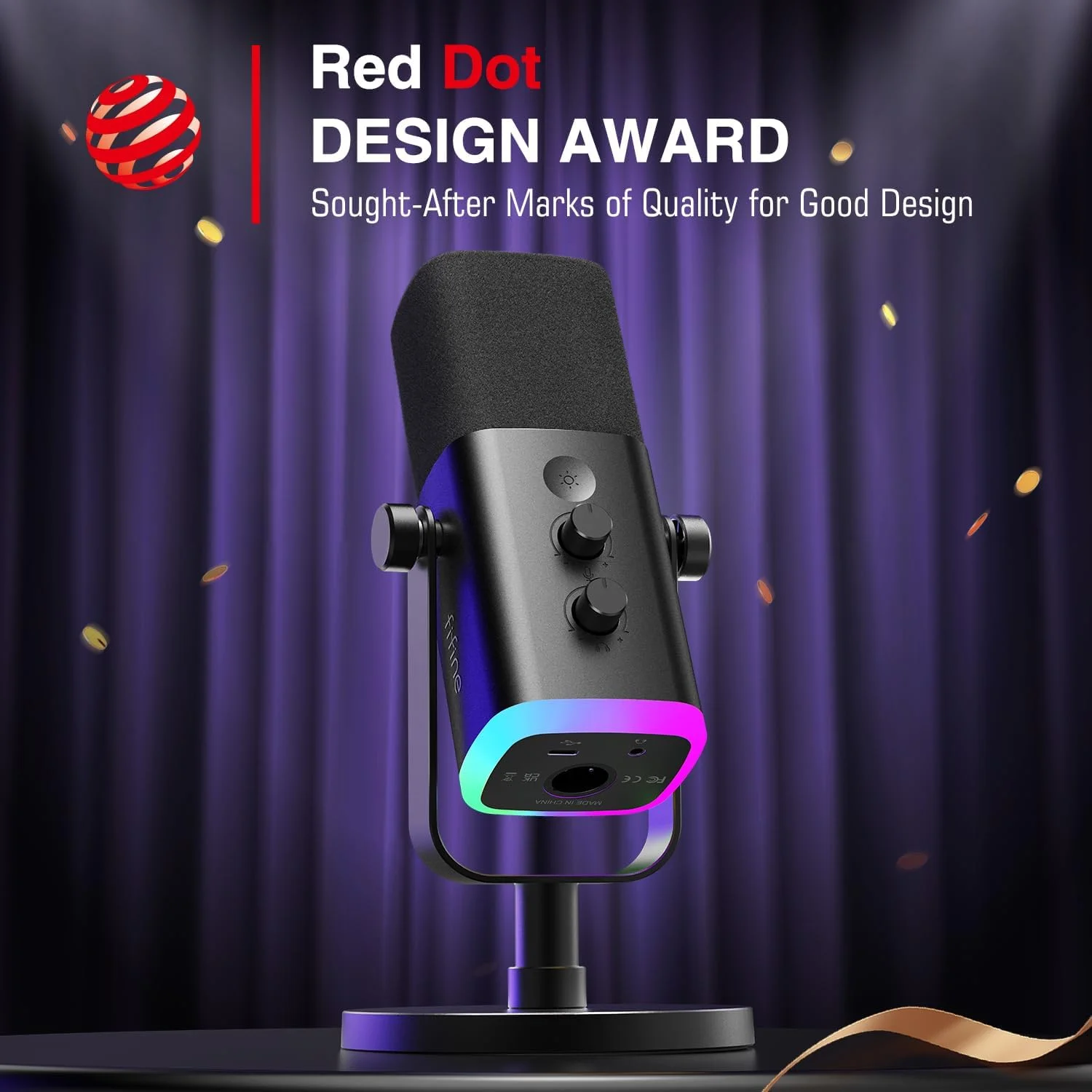 Fifine AM8 RGB Dynamic Microphone (USB/XLR)