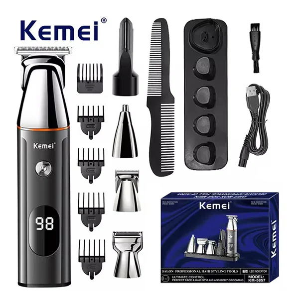 Kemei KM-5857 5 in 1 Professional Hair Trimmer
