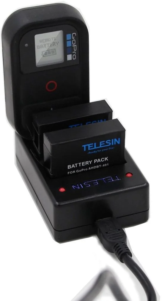 Telesin Multi-Charger for GoPro Hero4 with 2 x AHDBT-401 Battery