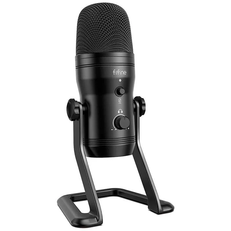 FIFINE K690 USB Microphone (Blue Yeti Killer) With 4 Polar Patterns, Gain Dials, Live Monitoring &amp; A Mute Button 