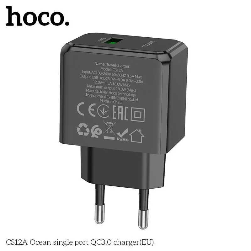 Hoco CS12A Charger Adapter With Type C Cable