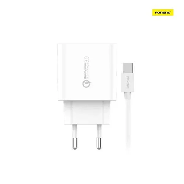 FONENG 18W Fast Charger QC3 with Cable Type - C
