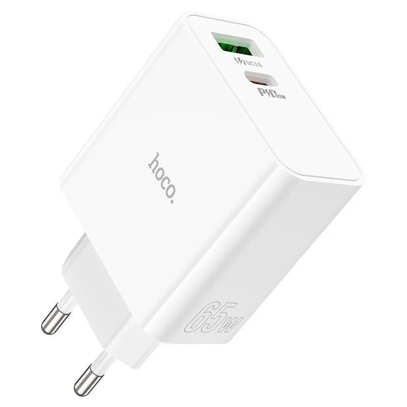 Hoco C113A Awesome" PD65W + QC3.0 EU  Wall Charger with Cable Set