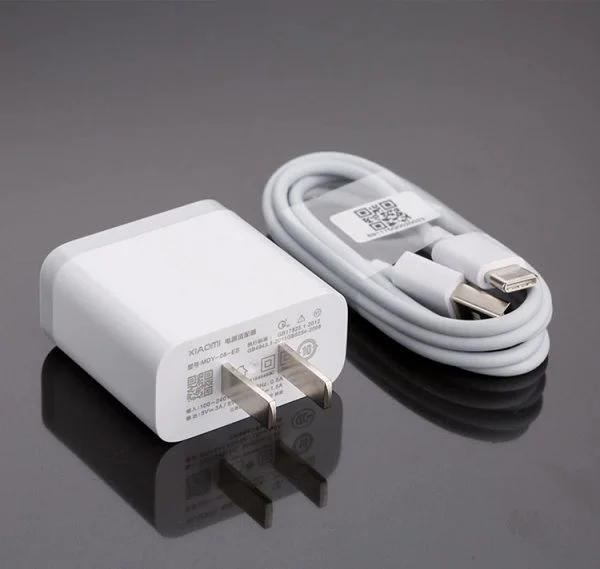 Original Mi 3A USB Charger With Type C Cable - White