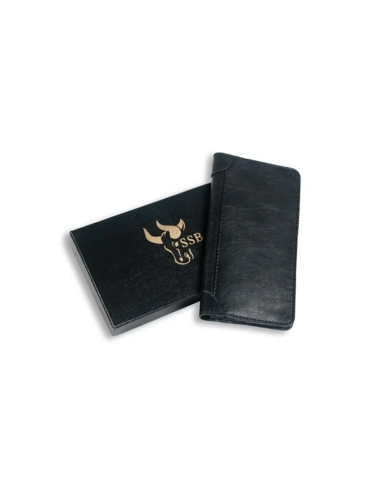 SSB GENUINE LEATHER LONG LEATHER WALLET BIFOLD WALLET BAG SB-W08