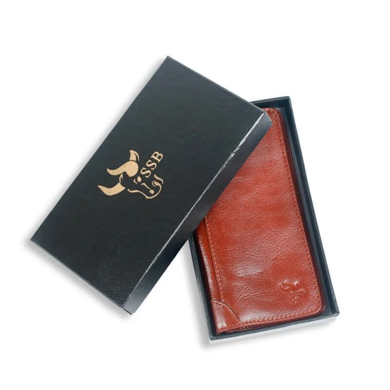 SSB Genuine Leather Long Leather Wallet Bifold Wallet Bag SB-W01