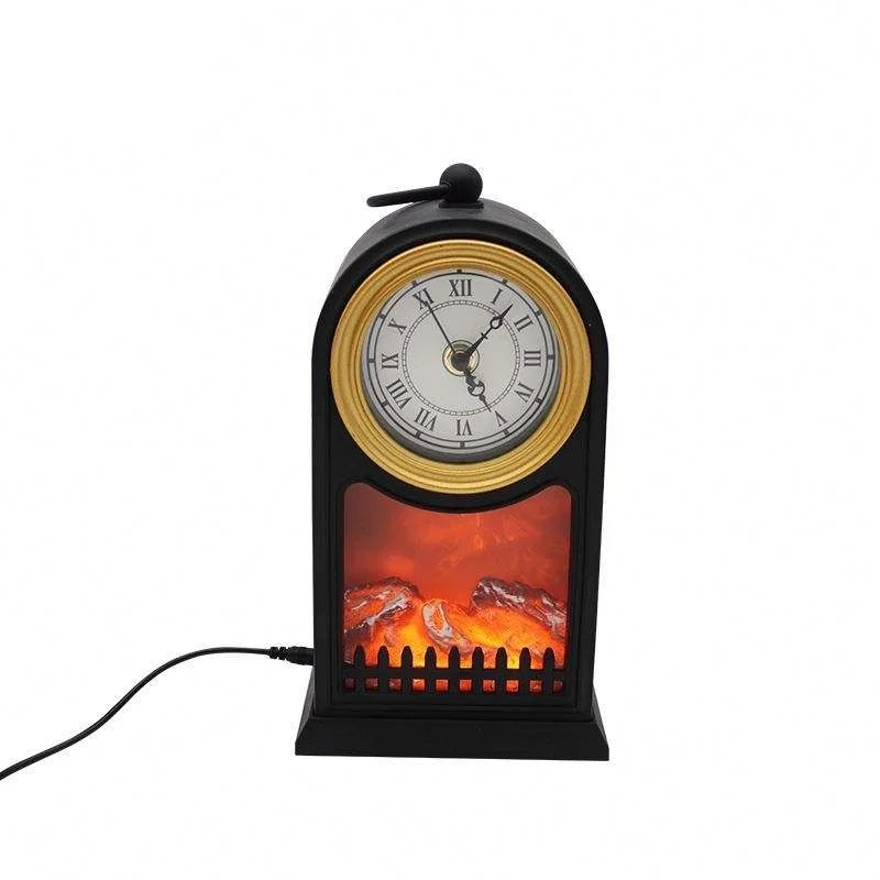 KX 14  Led Fireplace Lantern Clock 