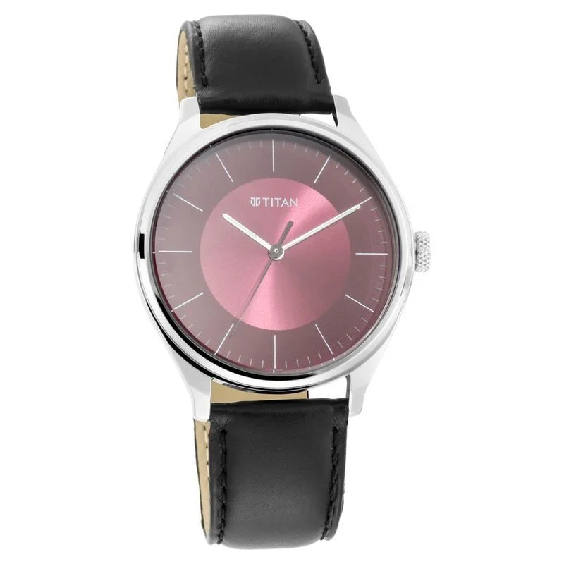 Titan Workwear NP1802SL05 Men's Urban Edge Lustrous Maroon Dial Leather Watch