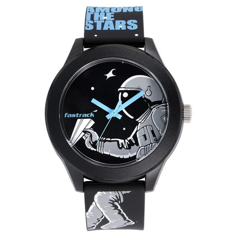 Fastrack 38003PP26W Space Rover Unisex black dial Watch