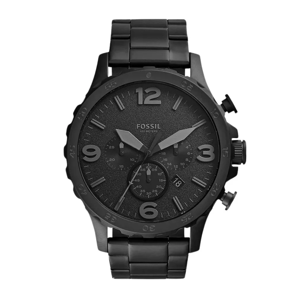 Nate Chronograph Black Stainless Steel Watch (JR1401)