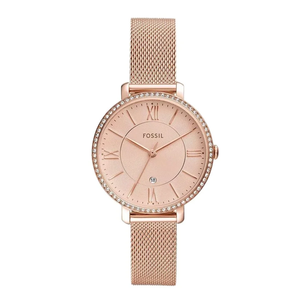 Jacqueline Three-Hand Date Rose Gold-Tone Stainless Steel Watch (ES4628)