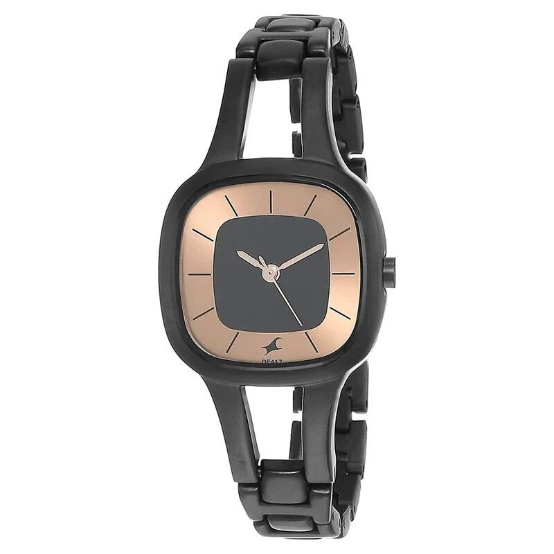 Fastrack Quartz Analog Grey Dial Metal Strap Watch for Girls (NS6147NM01)