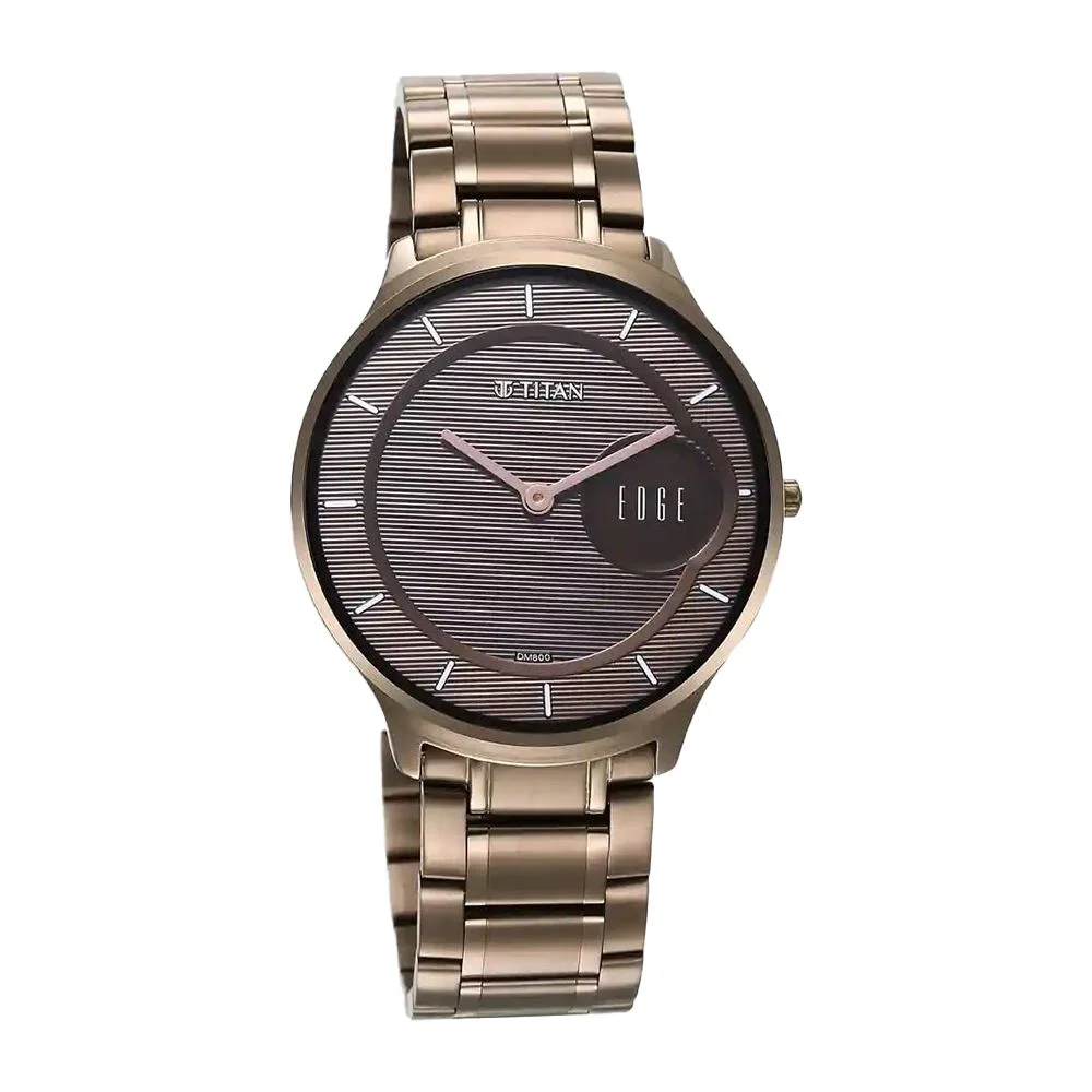 Titan Edge Baseline Grey Dial Analog Stainless Steel Strap watch for Men (NS1843QM02)
