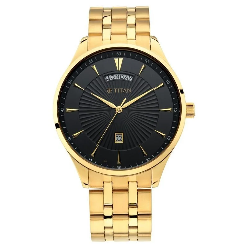 Titan Regalia Opulent Stainless Steel Watch NR90127YM02