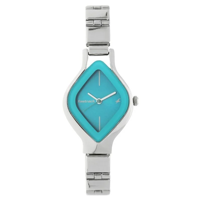 Fastrack Quartz Analog Blue Dial Stainless Steel Strap Watch for Girls (NR6109SM03)
