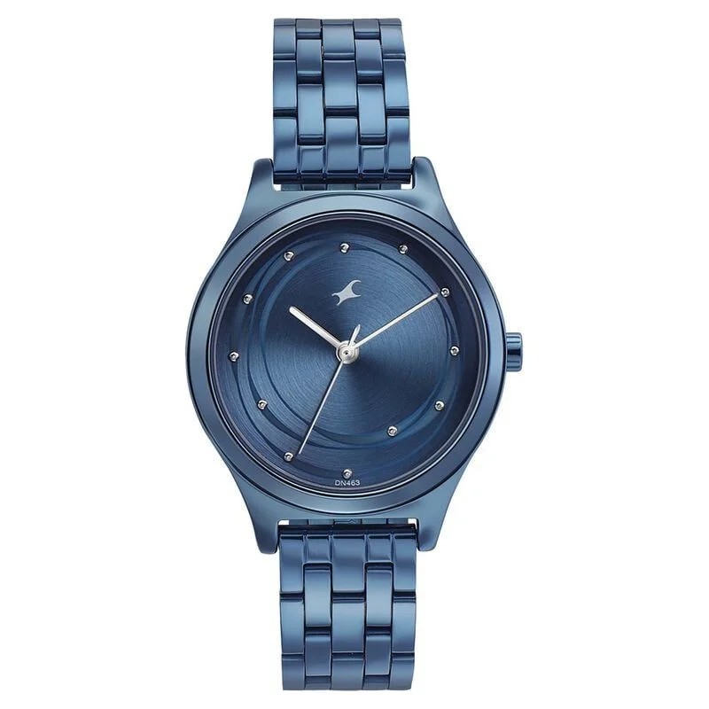 Fastrack Style Up Blue Dial Stainless Steel Strap Watch for Girls (NS6152QM01)