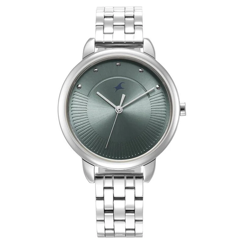 Fastrack Stunners Quartz Analog Blue Dial Metal Strap Watch for Girls (NS6282SM02)