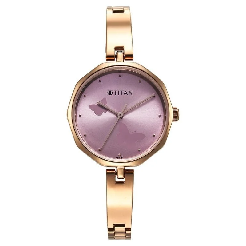 Titan Karishma Quartz Analog Pink Dial Stainless Steel Strap Watch for Women (2702WM02)