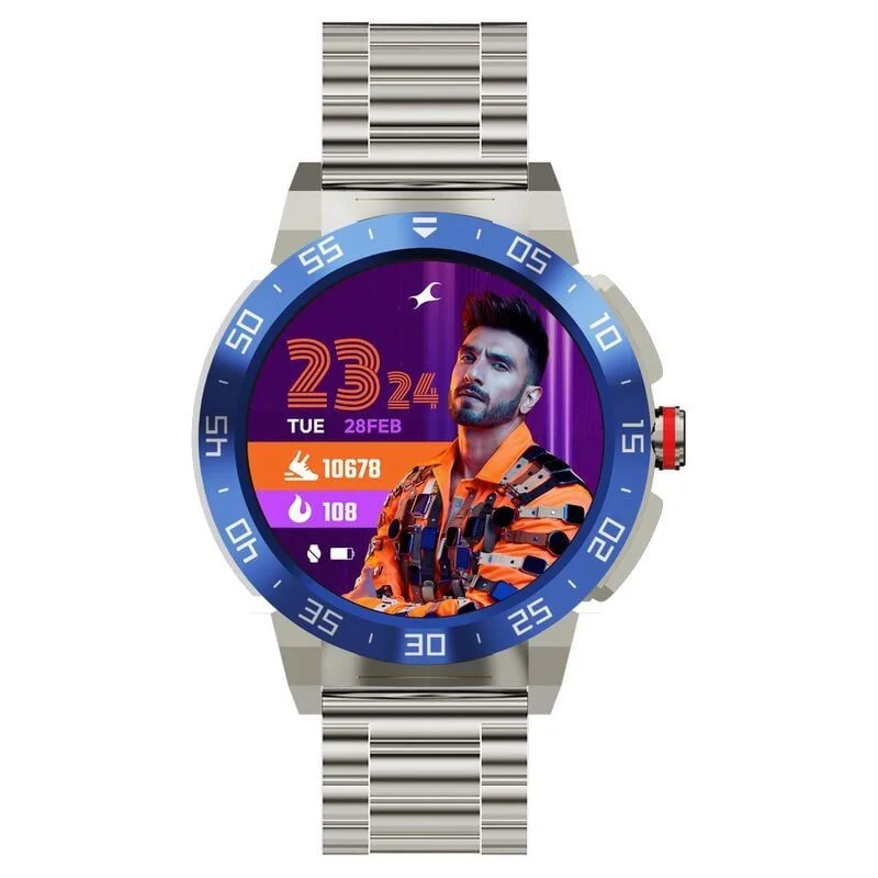 Fastrack Magnus FX3 Luxury Metal Smartwatch Premium Top Ring Design comes with High Definition 3.7 cm UltraVU Display  (38143KM02)