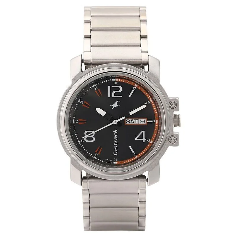 Fastrack Brown Dial Quartz Analog with Day and Date Watch for Guys (NS3039SM10)